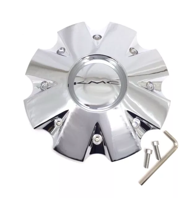 KMC Chrome Center Cap 8-3/8"OD Bolt Closed-End for 5/6Lug KM651 Slide 841L210C1