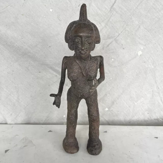 Antique Benin Or Cameroon Bronze Fertility Figure Queen?