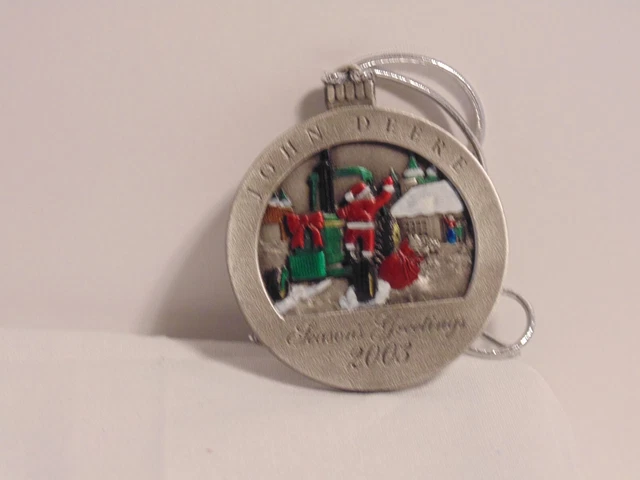 2003 John Deere 4430 Tractor Pewter Christmas Ornament - #8 In A Series