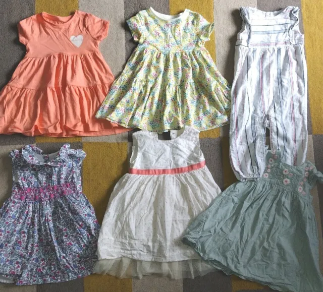 Baby Girls 12-18 Months Bundle 5 dresses & jumpsuit Excellent Cond