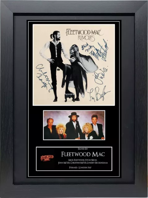 Fleetwood Mac mounted signed autograph presentation.  Inc free gift.