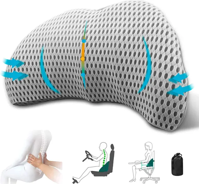 Lumbar Support Pillow for Car, Office Chair Lumbar Support for Relieve Back Pain