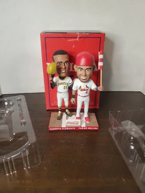 Yadier Molina & Roberto Clemente Dual Bobblehead St Louis Cardinals 2018 W/ Box