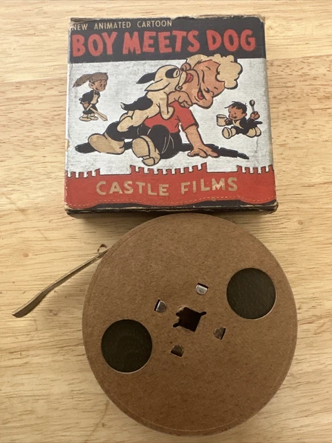 Vintage 1940 16mm Castle Silent Film  "Boy Meets Dog" Animated Cartoon