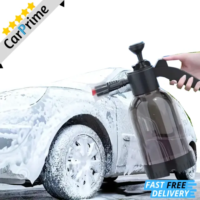 2L Car Wash Pump Foam Sprayer Hand Held Wash Spray Bottle Snow Foam Detailing XL