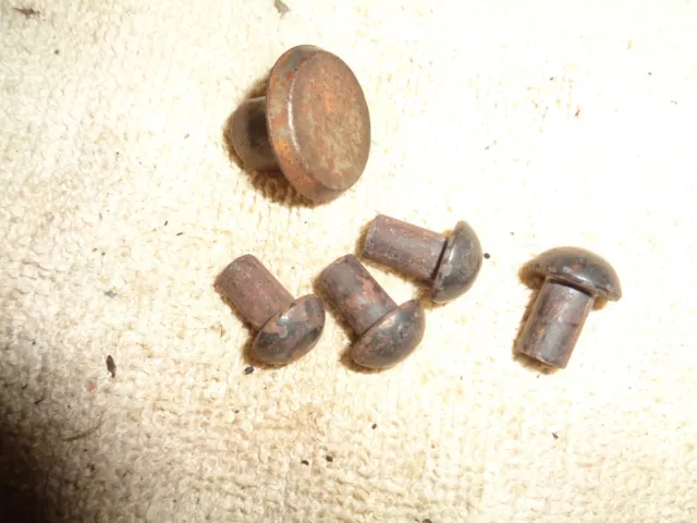 Steel Rivet, Lot of 5.   New.