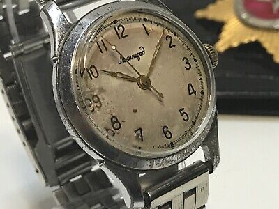 Old Wrist Watch Leningrad Mechanical Soviet RAKETA 2608 PChZ 16J Original 1950s.