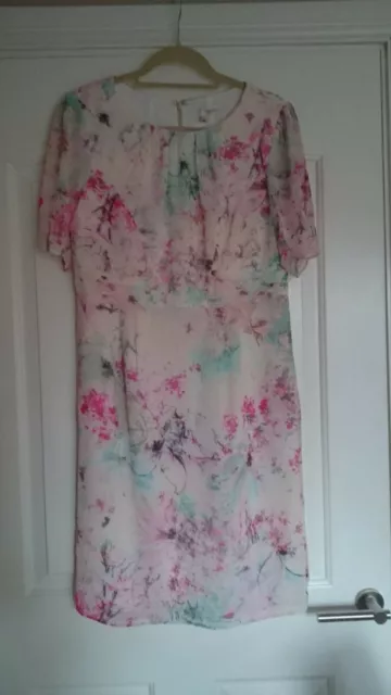 Pale Pink Floral Dress – Kaliko – Wedding Outfit -Size 12 BNWT