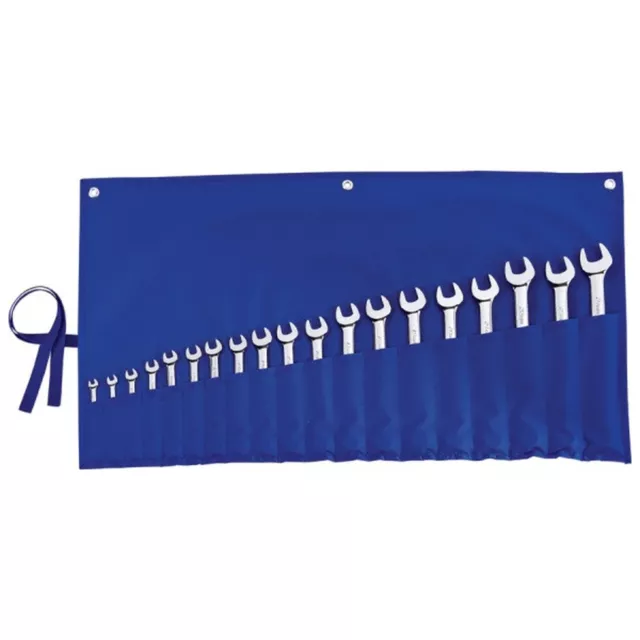 Carlyle Metric 12 Point Long Non-Slip Combination Spanner Set 19 Pieces