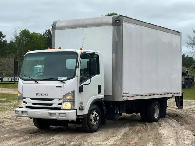 2017 Isuzu NPR 15' Box Truck Delivery Van Waltco Lift Gate Isuzu Diesel bidadoo