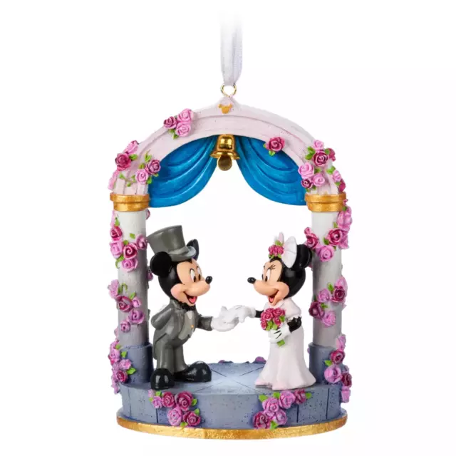 2022 Disney Parks Mickey & Minnie Mouse Wedding Sketchbook Ornament New In Box