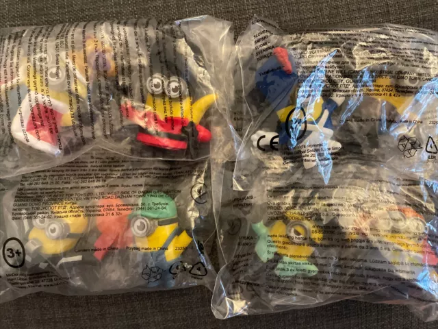 McDonalds Portugal 2019 Happy Meal Toy - Minions Set Of  7 X 2
