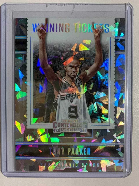2017-18 Panini Contenders #15 TONY PARKER Winning Tickets Cracked Ice 17/25 SSP