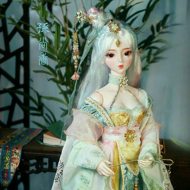 1/3 bambola BJD ragazza 60 cm giunto palla + trucco viso + occhi + parrucca + set completo vestiti 11