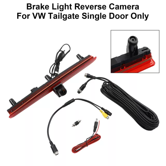 Reverse Camera Pour VW Transporter T5 T5.1 Brake Light Tailgate Single Door Only