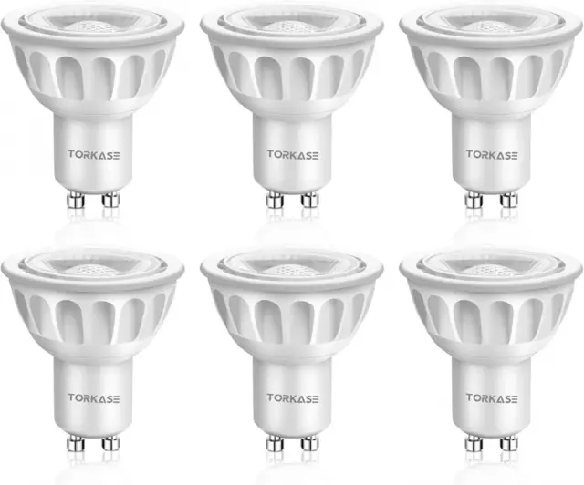 GU10 LED Bulbs, Warm White 2700K, 50W Halogen Equivalent, 6 Count (Pack of 1)