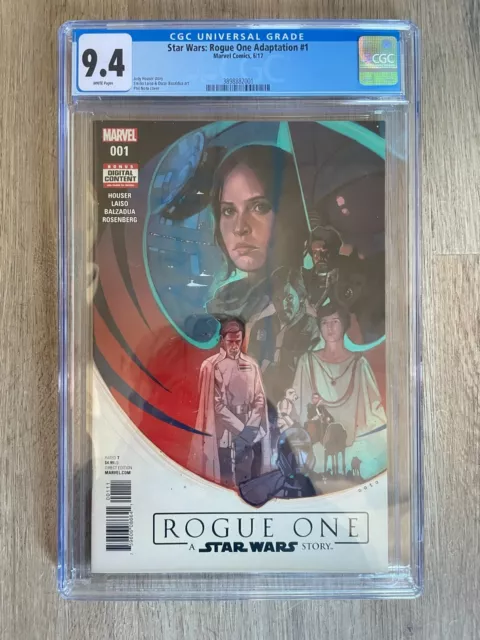 Star Wars: Rogue One #1 (2017) CGC 9.4 Graded Comic 1St Cassian Andor, Jyn Erso