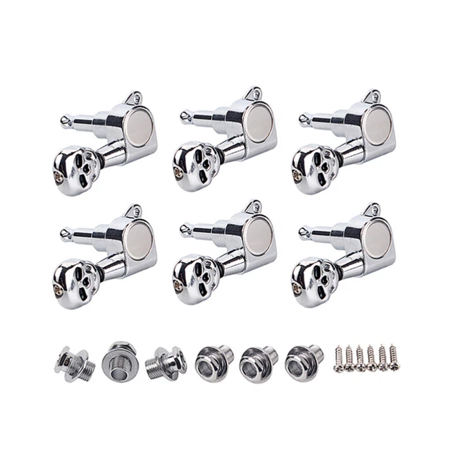 Metallor 3 on a Plank Guitar Tuning Pegs Chrome Plated Machine Heads Tuning Keys Tuners Single Hole for Folk Acoustic Guitar 3L 3R Metallor 3 on a Plank Guitar Tuning Pegs Chrome Plated Machine Heads Tuning Keys Tuners Single Hole for Folk Acoustic Guitar 3L 3R