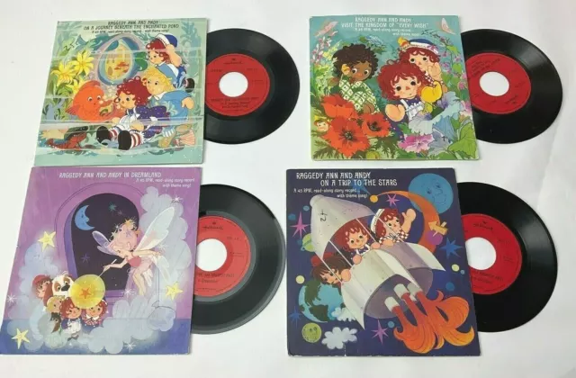 1974 Hallmark Raggedy Ann & Andy Pop Up Book Card Read Along 45rpm Record lot 4 1974 Hallmark Raggedy Ann & Andy Pop Up Book Card Read Along 45rpm Record lot 4