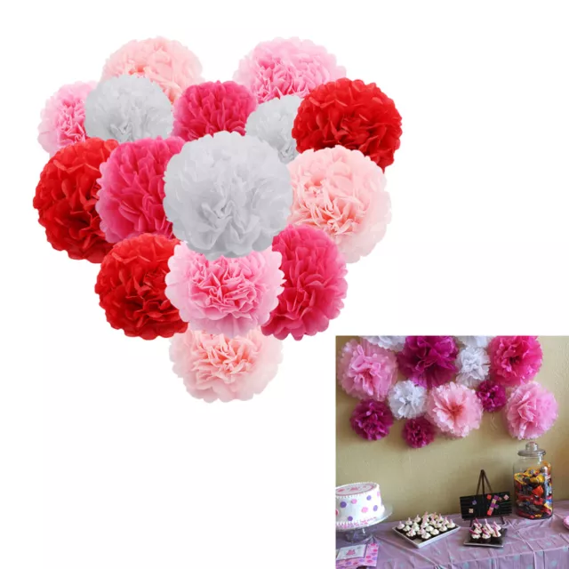 15pcs Paper Flower Hanging Beautiful Handwork Decor Paper Flower for Party