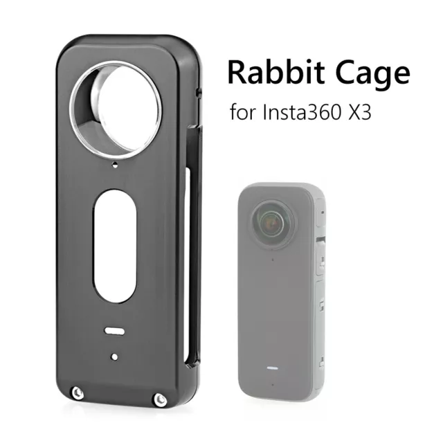 Aluminum Alloy Rabbit Cage Shockproof Protective Expansion Frame for Insta360 X3 3