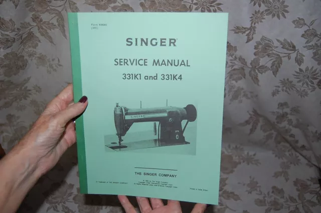 Factory Authorized Service Manual for Singer 331K1 and 331K4 Sewing Machines