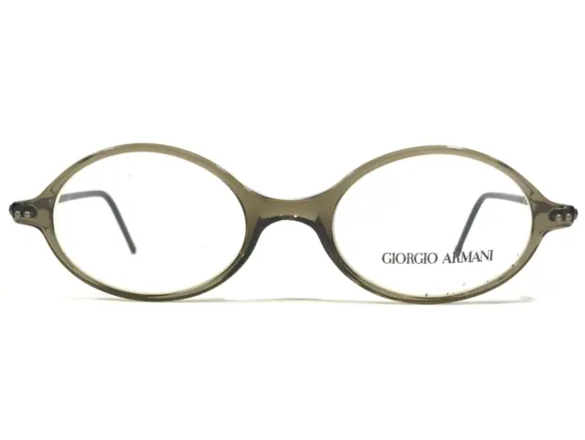 Giorgio Armani Eyeglasses Frames 388 277 Brown Clear Olive Green Round 48-19-140