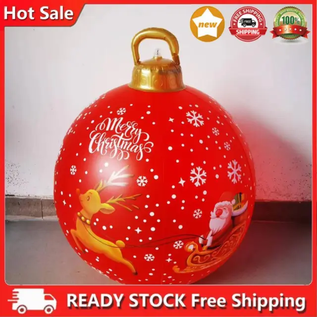 Palla di Natale gonfiabile 60 cm PVC luminosa palla gonfiabile natalizia (St