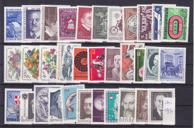 Österreich  Lot aus dem Jahr 1974  postfrisch siehe  Scan