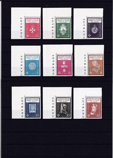 SMOM 1966 - Malteser Ritterorden - Freimarkenserie Wappen / Eckrand **