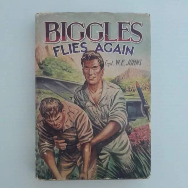 Biggles Flies Again by Captain W E Johns Vintage Dean & Son Hardcover