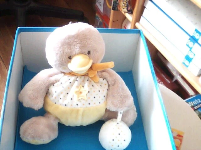 Doudou 6880 / Peluche Canard "Mots D'enfants" Beige/Blanc/Jaune.....