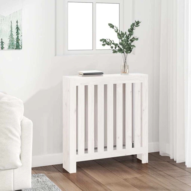 Vidaxl Copertura Termosifone Bianca 79,5x19x84 cm Legno Massello Pino