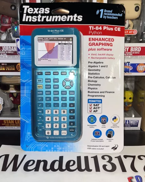 Texas Instruments TI-84 Plus CE Python Color Graphing Calculator Teal Texas Instruments TI-84 Plus CE Python Color Graphing Calculator Teal