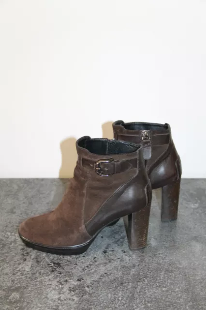jolies bottines en cuir et daim marron TOD'S pointure 36 parfait état