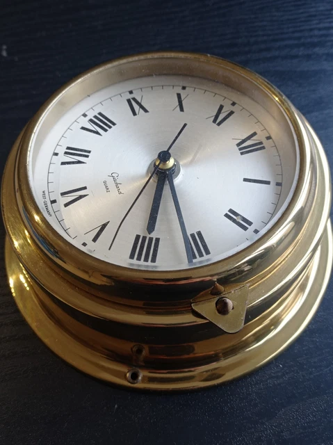 Orologio Nautico Da Parete Nave Gischard JUNGHANS Anni 80 funzionante ~13 cm