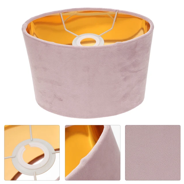 FANSU Abat-Jour En Tissu Classique Tambour Abat-jour, Noir