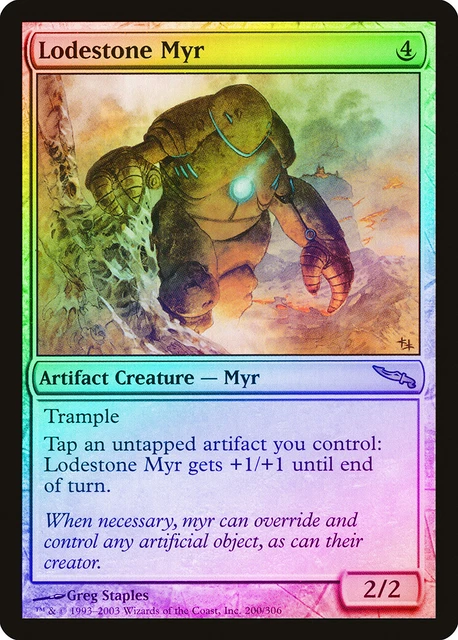 Lodestone Myr FOIL Mirrodin NM Artifact Rare MAGIC THE GATHERING CARD ABUGames