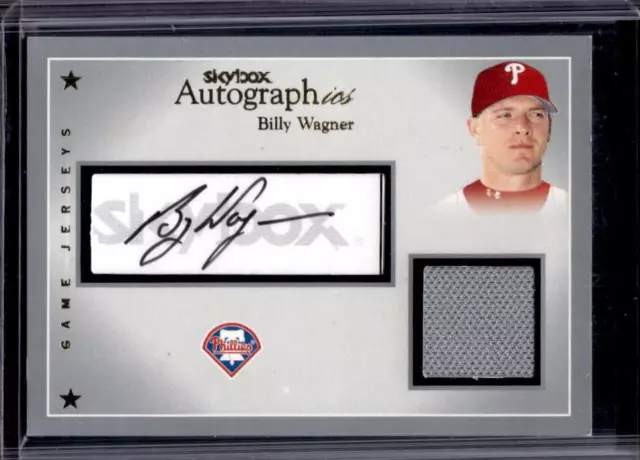 2004 Skybox Autographics Billy Wagner GU Jersey Auto Autograph #008/125 Phillies