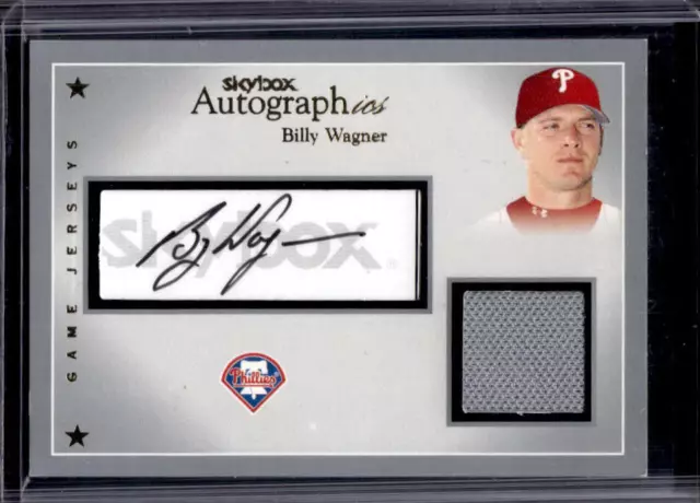2004 Skybox Autographics Billy Wagner GU Jersey Auto Autograph #008/125 Phillies 2004 Skybox Autographics Billy Wagner GU Jersey Auto Autograph #008/125 Phillies