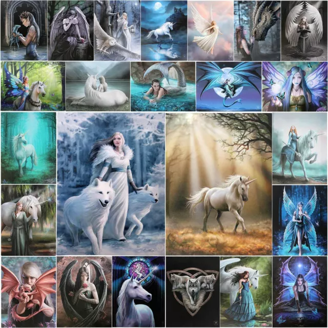 Anne Stokes Gothic Spiritual Fantasy Art Wall Hanging Canvas Wooden Plaques 26cm