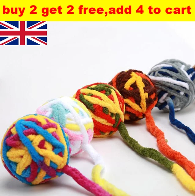 Cat Ball Toys for Indoor Cats Interactive Chasing Toy Balls with Built-In Bell