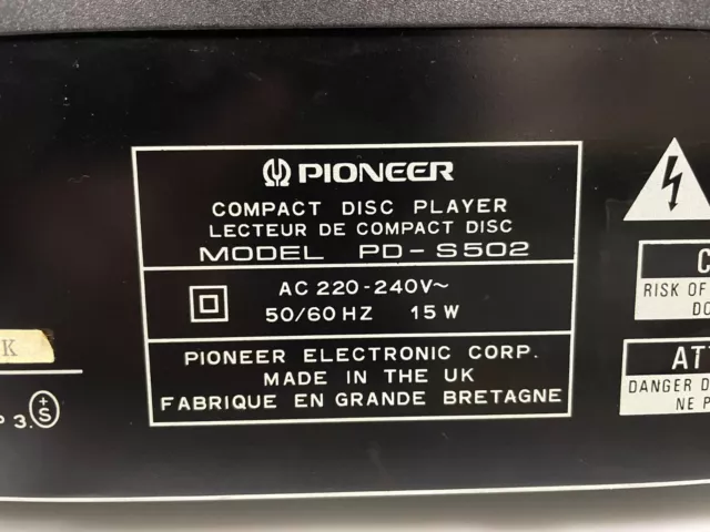 Pioneer PD-S502 CD Player