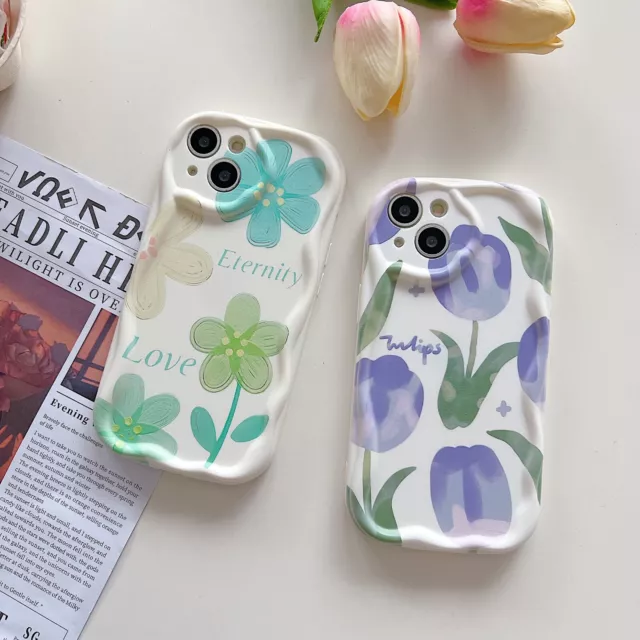 For OPPO VIVO Hot Cute 3D Cream Macaron Flower Girl Soft Phone Case Cover Back