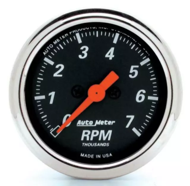 Auto Meter Designer Black Series Tachometer 2-1/16" In-Dash 0-7,000 rpm AU1477