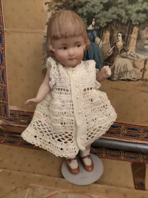 Antique German HEUBACH  All Bisque Child Doll