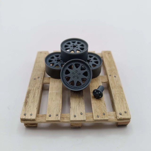 Lot De 4 Pneus Slick F1 Pour Maquette Voiture - Échelle 1/24 Ou 1/18, Occasion