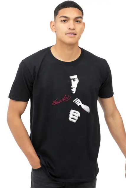 T-shirt da uomo firmata Bruce Lee S-2XL ufficiale