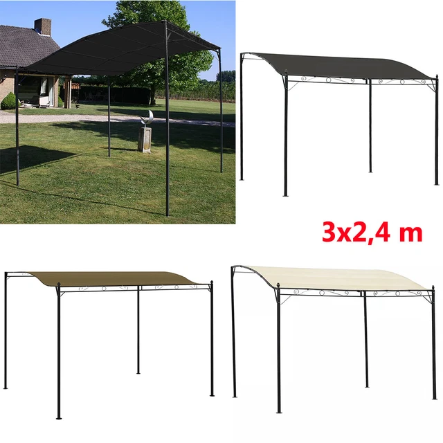 Pavillon Gartenpavillon Überdachung Partyzelt Pergola Sonnenschutz Anthrazit