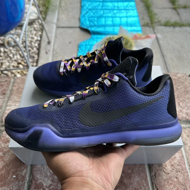 Nike Kobe 10 X “Blackout” Mens Size 11 2015 Black Persian Violet 705317-005  $184.99 - Picclick